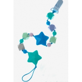 Силиконовый держатель на клипсе Звездопад, бирюзовый Силиконовый держатель на клипсе Звездопад, бирюзовый