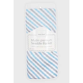 Муслиновая пеленка для новорожденных Adam Stork большая, Blue Stripes