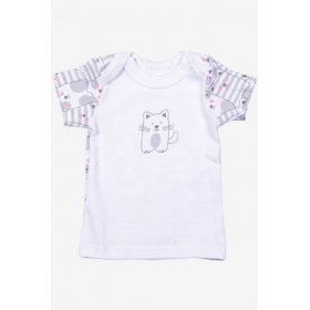 Футболка для новорожденных с коротким рукавом, кошки Футболка для новорожденных с коротким рукавом, кошки