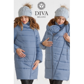 Слингокуртка зимняя (трансформер) 3в1, цвет серо-голубой