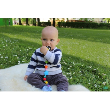 Силиконовый держатель на клипсе Звездопад, фуксия