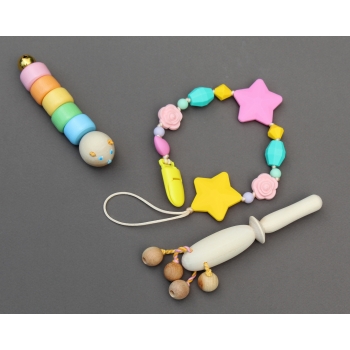 Силиконовый держатель на клипсе Майя, розовый