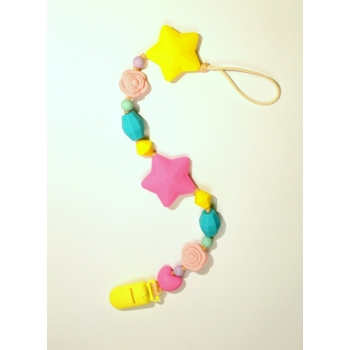 Силиконовый держатель на клипсе Майя, розовый