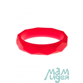 Молочный браслет из пищевого силикона, красный