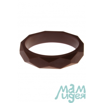 Молочный браслет из пищевого силикона, коричневый