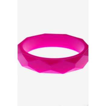 Молочный браслет из пищевого силикона, фуксия