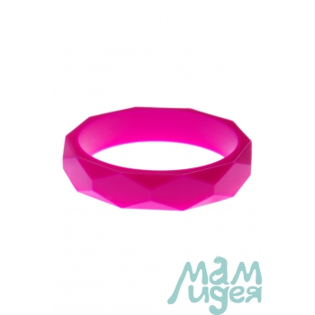 Молочный браслет из пищевого силикона, фуксия