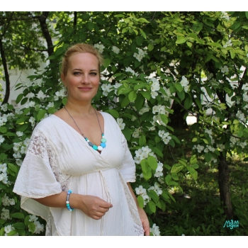 Силиконовый браслет-прорезыватель Майя, голубой