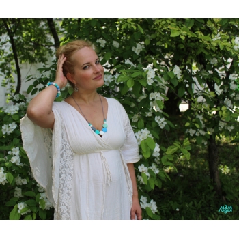 Силиконовый браслет-прорезыватель Майя, голубой