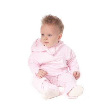 Флисовая поддева (флисовый комбинезон), светло-розовый