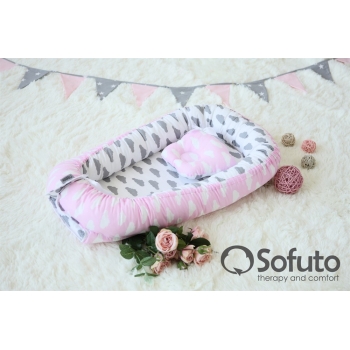 Гнездышко-кокон для новорожденных Babynest Rose Ashes