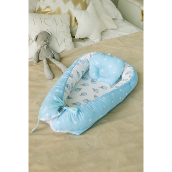 Кокон-гнездышко для новорожденных Babynest Ice Cream Blue