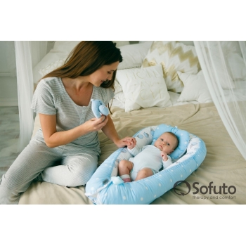 Кокон-гнездышко для новорожденных Babynest Ice Cream Blue