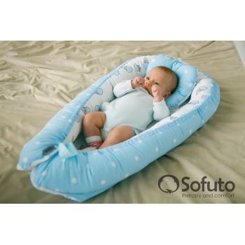 Кокон-гнездышко для новорожденных Babynest Ice Cream Blue