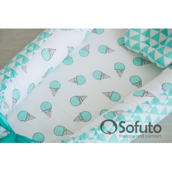 Гнездышко-кокон для новорожденных Babynest Mint Gelato