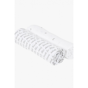 Пеленки для новорожденных из муслина Bébé au Lait, большие, Love/Luna