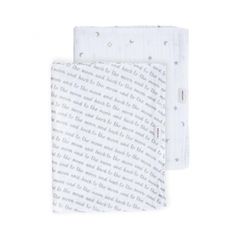 Пеленки для новорожденных из муслина Bébé au Lait, большие, Love/Luna