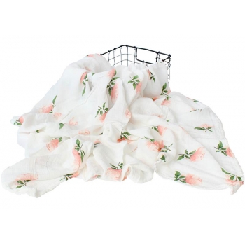 Муслиновая пеленка для новорожденных Diva большая, Rose Cotton