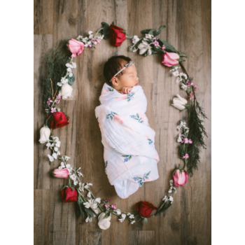 Муслиновая пеленка для новорожденных Diva большая, Rose Cotton