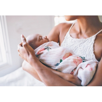 Муслиновая пеленка для новорожденных Diva большая, Rose Cotton