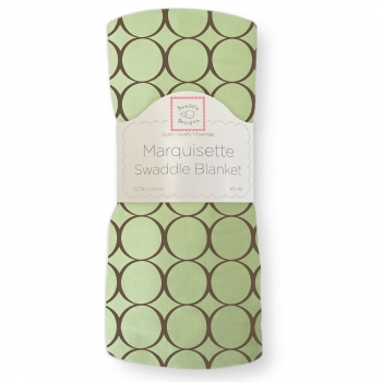 Пеленка детская тонкая SwaddleDesigns Маркизет Lime w/BR Mod C