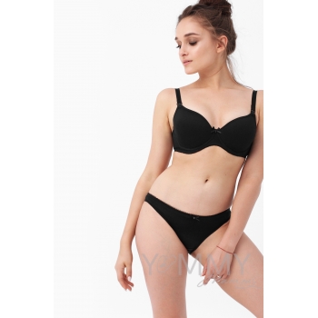 Трусы для беременных и после родов Angelika из микрофибры, черные