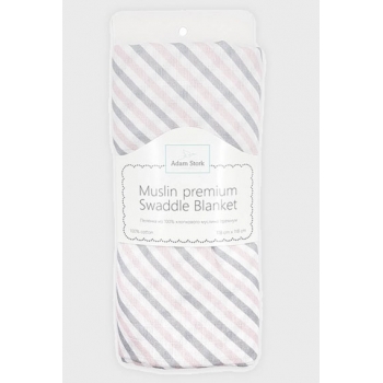 Муслиновая пеленка для новорожденных Adam Stork большая, Pink Stripes