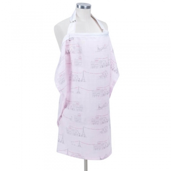Накидка для кормления муслиновая Bebe Au Lait, Carousel Pink