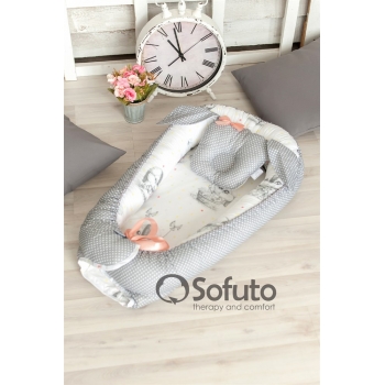 Позиционер для сна новорожденного Babynest, Cute Rabbit