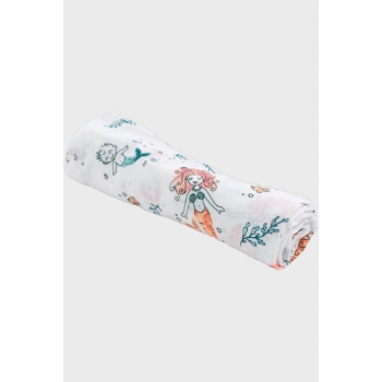 Бамбуковая пеленка для новорожденных Bebe Au Lait, Mermaid