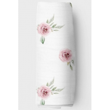 Муслиновая пеленка для новорожденных Adam Stork большая, Roses