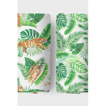 Муслиновые пеленки для новорожденных Adam Stork большие, набор 2, Safari