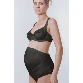 Бандаж трусы для беременных дородовой с кружевом, черный