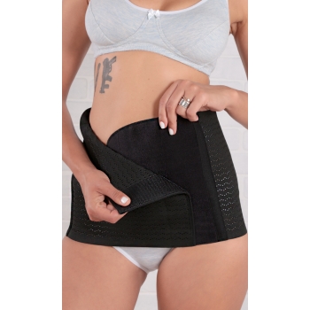 Бандаж послеродовой утягивающий Евромама "Лента", черный