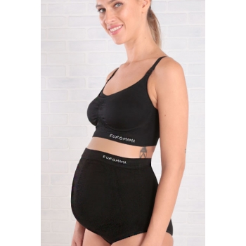 Бандаж трусы для беременных с косточками, черный