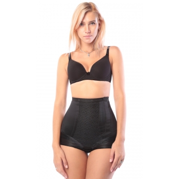 Бандаж трусы послеродовой высокий с косточками, черный