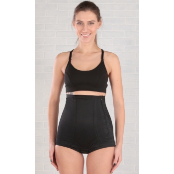 Бандаж трусы послеродовой высокий с косточками, черный