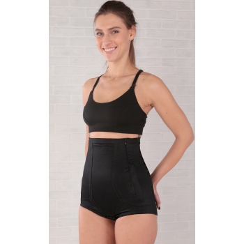 Бандаж трусы послеродовой высокий с косточками, черный