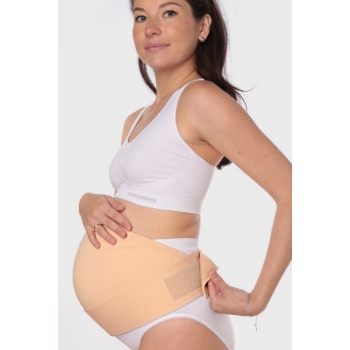 Бандаж для беременных дородовой мягкий "Животик", бежевый