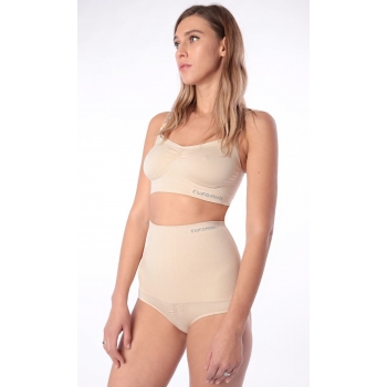 Бандаж трусы послеродовой бесшовный, бежевый