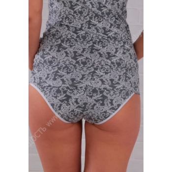 Трусы для беременных и после родов Universal (хлопок), серый узор