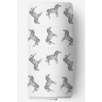 Муслиновая пеленка для новорожденных Adam Stork большая, Zebra