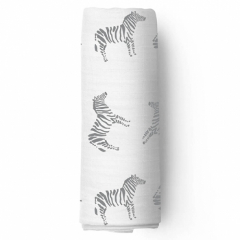 Муслиновые пеленки для новорожденных Adam Stork большие, набор 2, Zebra/Happiness