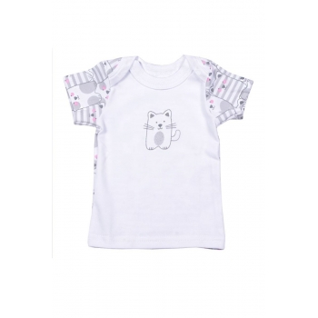 Футболка для новорожденных с коротким рукавом, кошки