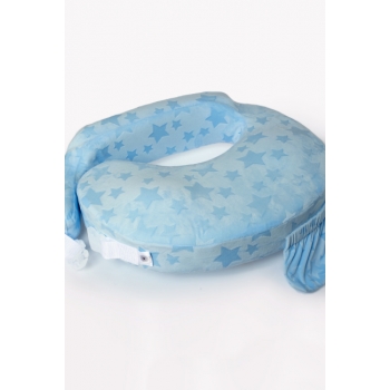 Подушка для кормления Loona эргономичная, Stars 3D голубой