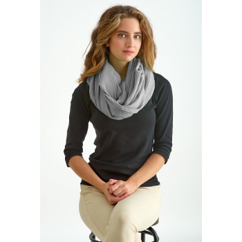 Накидка для кормления (милк-снуд) муслиновая, Grey