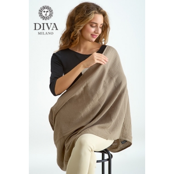 Накидка для кормления (милк-снуд) муслиновая, Powder