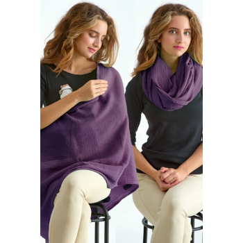 Накидка для кормления (милк снуд) муслиновая, Melanzana