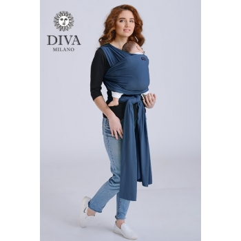 Трикотажный слинг для новорожденных Diva Stretchy, Indigo