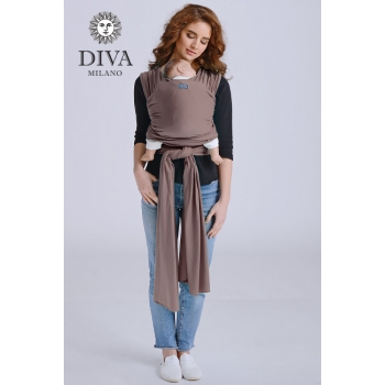 Трикотажный слинг-шарф для новорожденного Diva Stretchy, Moka